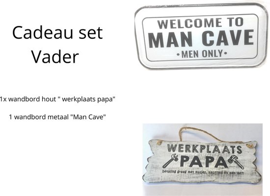 Klassiek Doorbraak Jood Wandbord Tekstplank Werkplaats Papa en Metalen Bord Man Cave Vader Cadeau |  bol.com