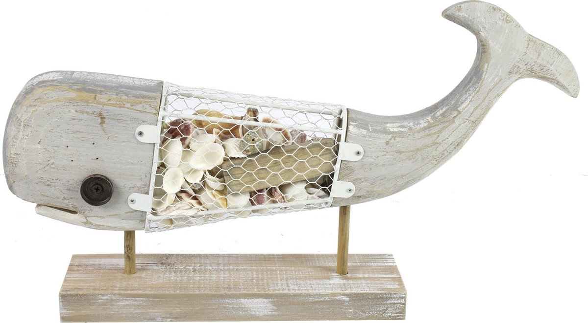 Countryfield Walvis m schelpen Chelly naturel L7,5B49H27,5cm