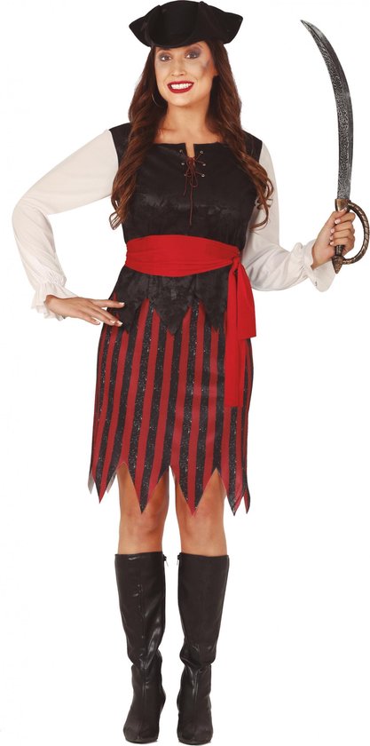 Fiestas Guirca Verkleedpak Piraat Dames Polyester Zwart Mt