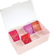 Theedoos - ZINAPS DELUXE Tea Box - de praktische, stapelbare theezakjes-opbergdoos - ook als opbergdoos voor de keuken, transparantOp voorraad