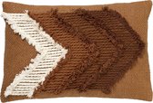 Dutch Decor ARROW - Kussenhoes van katoen Tobacco Brown 40x60 cm - bruin - met rits