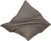 Drop & Sit Leatherlook Zitzak - Taupe - 130 x 150 cm - Voor binnen en buiten