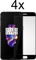 OnePlus 5 Screenprotector - Beschermglas OnePlus 5 Screen Protector Glas - Screenprotector OnePlus 5 - Full cover - 4 stuks