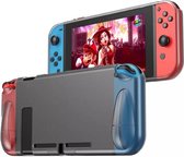 Nintendo Switch Hoes - Siliconen Hoes / Case – Cover – Beschermhoes - Nintendo Switch Siliconen hoes - antraciet