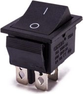 Schakelaar aan uit zwart 31mm x 25mm voor elektrische kinderauto - kindermotor - kinderquad - kindertractor - accuvoertuig