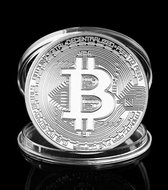 Bitcoin Digital Gold munt, white-gold, witgoud