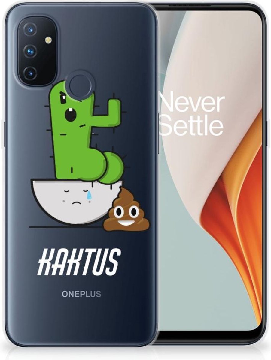 OnePlus Nord N100 Telefoonhoesje met Naam Cactus Poo