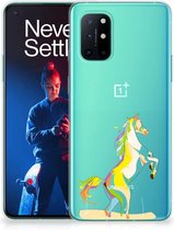 Leuk TPU Back Case OnePlus 8T GSM Hoesje Horse Color