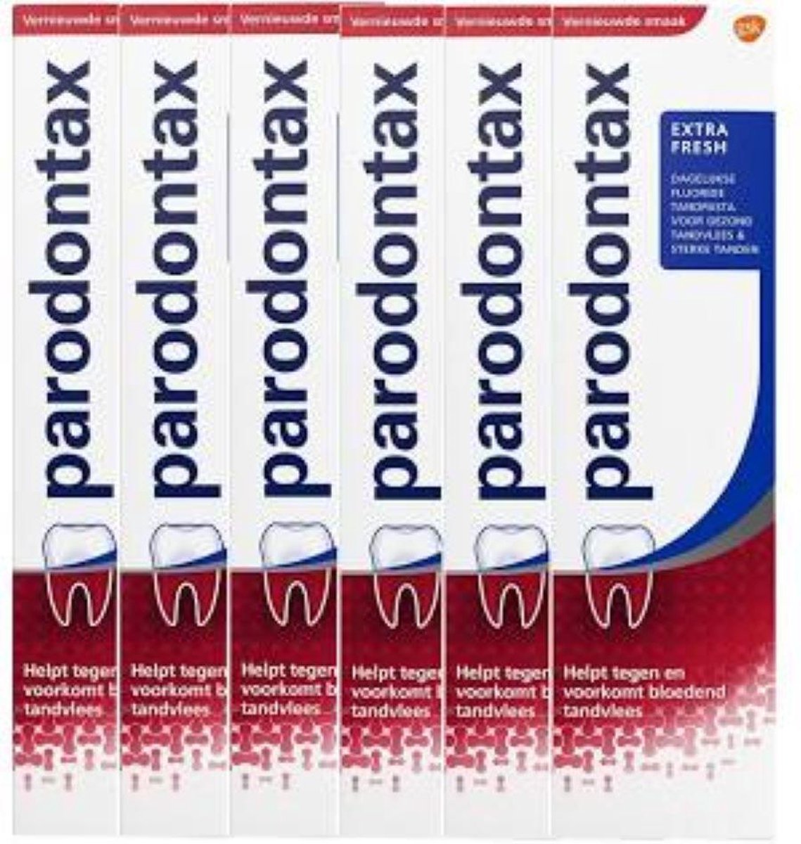 Goedkoopste Parodontax - Tandpasta - Extra Fresh - 75ml x 6