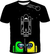 Among Us/ Sport T-shirt / Zwart_maat 140