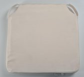 2x Universeel stoelkussen Beige - Cream - 40x40cm - zitkussen - galette de chaise - kussen met klittenband