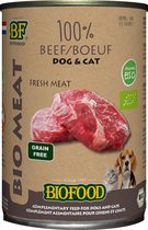 Biofood Organic - Biologisch Hondenvoer Natvoer - 100% Verse Rund - 400 gr NL-BIO-01