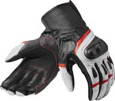 REV'IT! CHEVRON 3 BLACK WHITE MOTORCYCLE GLOVES-S - Maat S - Handschoen