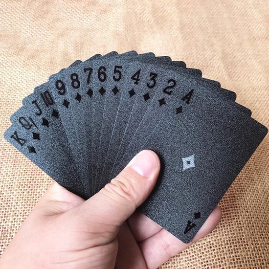 ✿Brenlux - Kaartspel - Waterproof kaarten - Pokerkaarten - Zwarte speelkaarten - Speelkaarten waterdicht - Spelletje kaarten - Potje kaarten