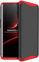 360 full body case geschikt voor Oppo Find X - zwart / rood