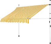 Detex Klemluifel Zonnewering - Verstelbaar 250x180 cm – Geel Wit