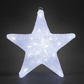 Monzana LED Acryl Kerstster | Helder wit | 30 x 5 x 30 cm | Voor binnen en buiten