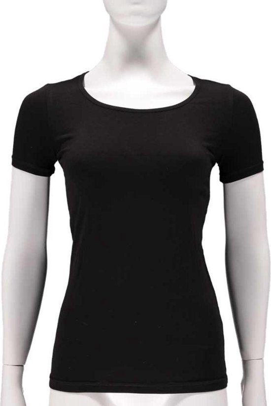 T-shirt Apollo Femme Bamboo Basic Col Rond Zwart L 2 pièces