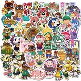 Animal Crossing game sticker mix - 50 stickers voor laptop, muur, koelkast etc.