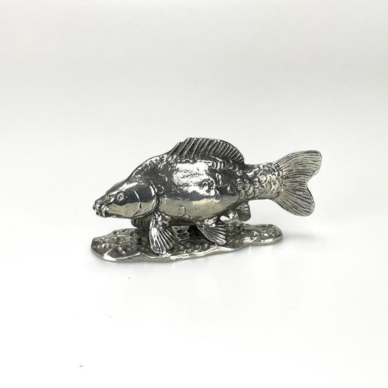 Karper (tin) - Miniatuur - Vis - Trofee - luxe geschenk - Cadeau visser