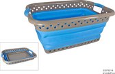 Wasmand Opvouwbaar - Blauw/Grijs - 61x44x27cm
