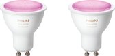Pragmi Zano Pro - Inbouw Rond - Mat Zwart - Kantelbaar - Ø93mm - Philips Hue - LED Spot Set GU10 - White and Color Ambiance - Bluetooth