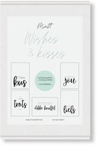 Wishes & Kisses – Kaartenset – 10 kaartjes - Studio Mintt