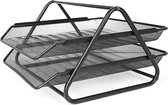 Bureau Organizer / Brievenbak - Metaal - Zwart - 2 Laags