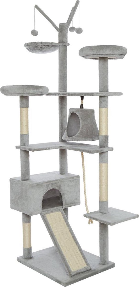 NumberOne® Grote Krabpaal Kattenpaal Katten Accesoires Huis - Modern Design - 210 cm - Lichtgrijs