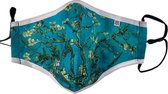 Robin Ruth - Deluxe Mondkapjes - Wasbaar - Mondmasker - 100% cotton - Niet-Medische Mondmasker - Vincent van Gogh design - Amandelbloesem
