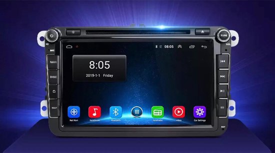 Nu met GRATIS CAMERA! Volkswagen Seat Skoda DVD SPELER Android 10 navigatie  8inch... | bol.com