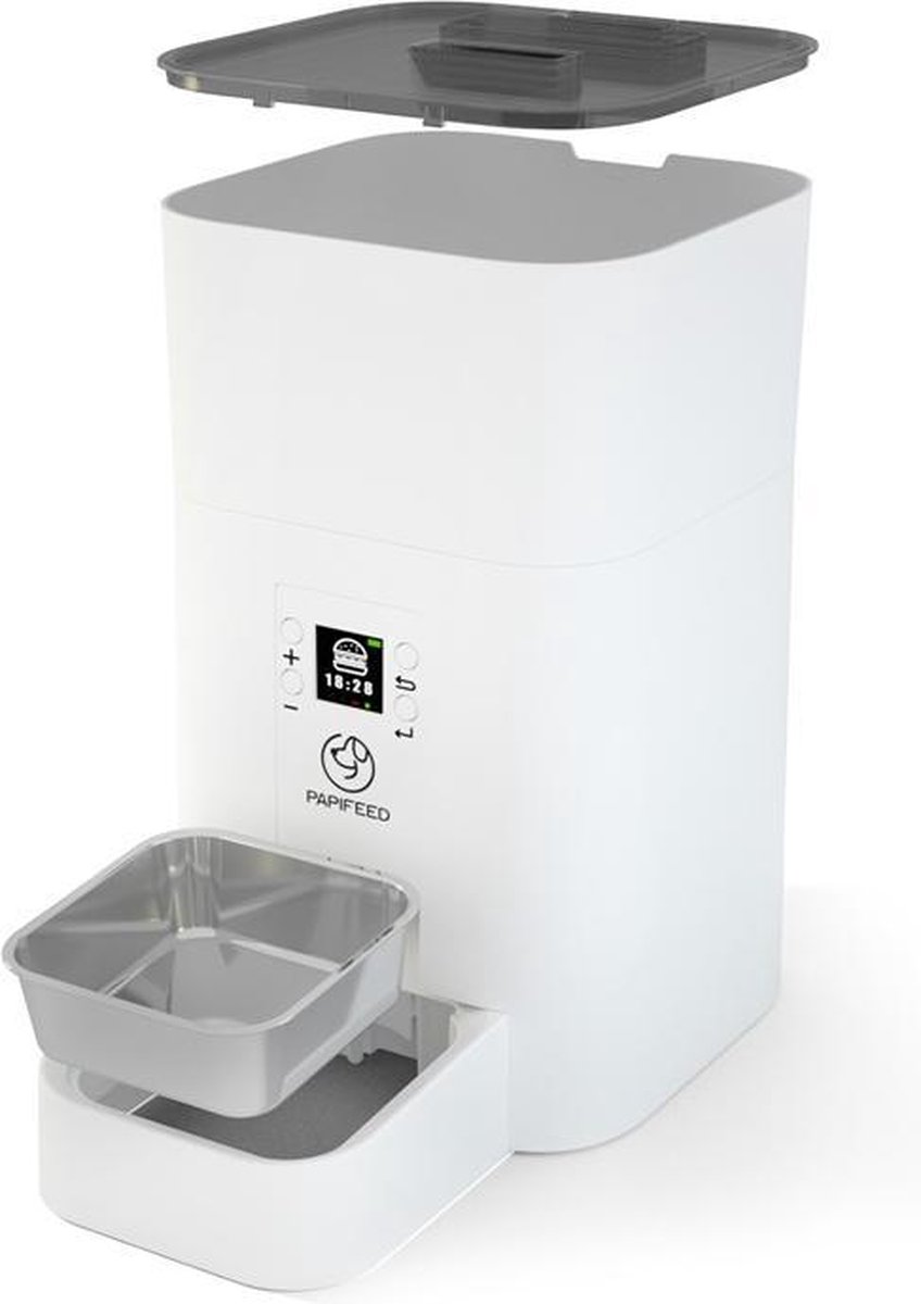 Papifeed- automatisch programmeerbare voerbak- kat- hond- voer dispenser- voerbak voor kat en hond-