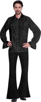 Amscan Shirt Satin Heren Polyester Zwart Maat Xl