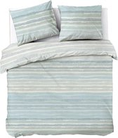 Dindi Home Dekbedovertrek Beachy Stripes - 200x220 - 100% katoen - Blauw