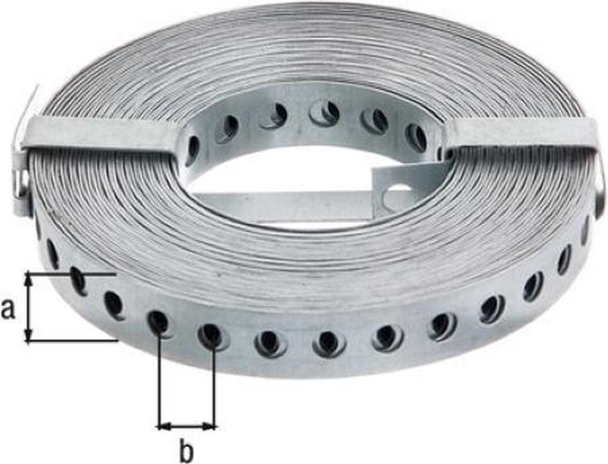 Bandijzer recht verzinkt 17 x 0.7mm en 10 meter lang