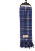 Blauwe sjaal - Acryl sjaal - Gestreepte sjaal - 100% Acryl