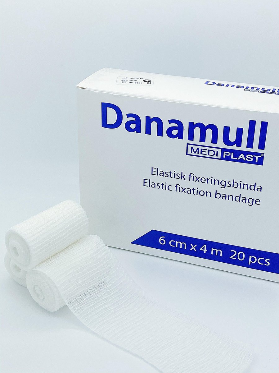 Goedkoopste Danamull Elastisch Gaasverband 6cm x 4m - Doos 20 stuks
