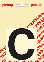 Pickup plakletter Helvetica 80 mm - zwart C