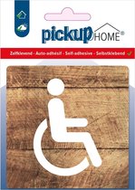 Pickup Rolstoel hout - 90x90 mm Pictogram Route Acryl