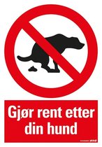 Pickup bord 23x33 cm - GJØR RENT ETTER DIN HUND