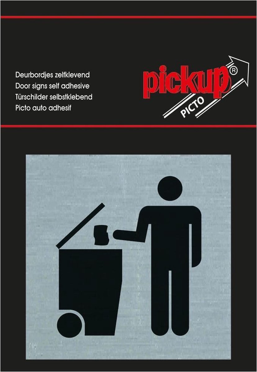 Pickup Route Alulook Alu picto 80x80 mm - afvalcontainer