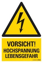 Pickup kunststoff Schild 23x33 cm HOCHSPANNUNG LEBENSGEFAHR