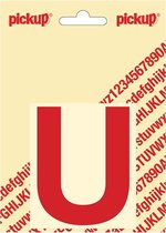 Pickup plakletter Helvetica 80 mm - rood U