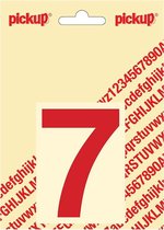 Pickup plakcijfer Helvetica 80 mm - rood 7