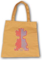 Anha'Lore Designs - Clown - Exclusieve handgemaakte tote bag - Okergeel