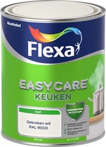 Afbeelding van Flexa Easycare - Muurverf Mat - Keuken - Gebroken Wit / RAL 9010 - 1 liter