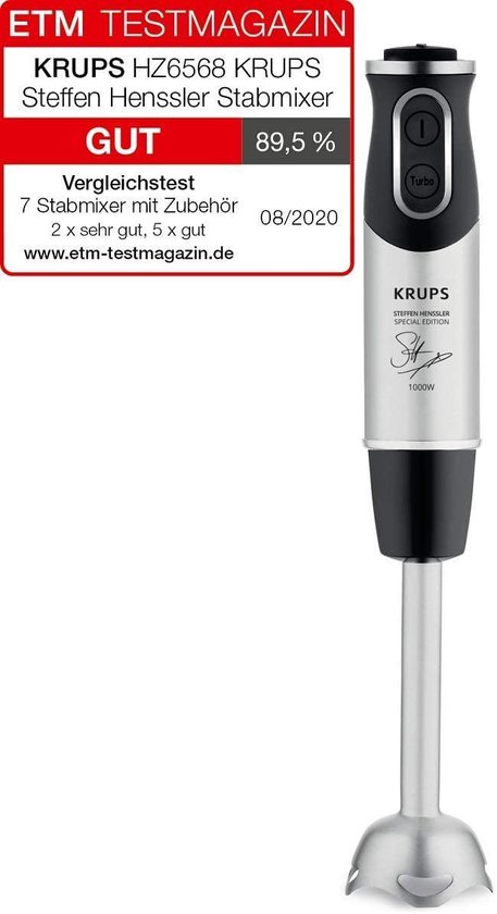 Krups staafmixer HZ6568 Steffen Henssler Special Edition | Inclusief garde,  500 ml... | bol.com