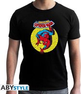 MARVEL - Tshirt Spider-Man Vintage man SS black - new fit*