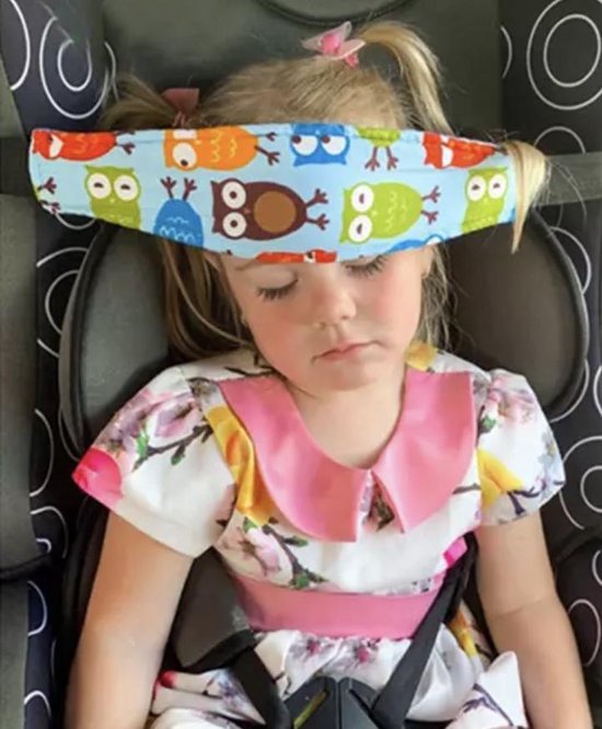 StoHua Hoofdsteun voor kinderautostoeltje - autostoeltje slaaphoofdsteunband voor peuter kinderen, baby reizen veiligheid nekontlasting dutje helper, roze