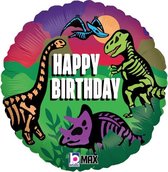 Folieballon Happy Birthday Dinosaurussen 46 cm